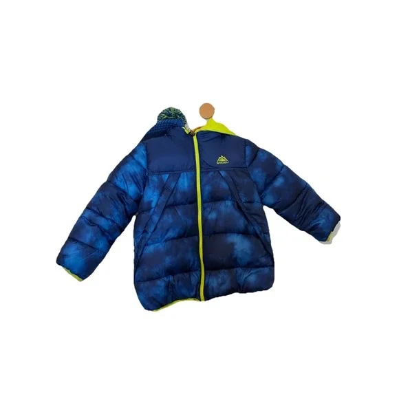 NEW! BOYS SNOZU HOODIE JACKET INNER FLEECE AND KNIT BEANIE BLUE,GREEN SIZE 6 - Picture 2 of 13